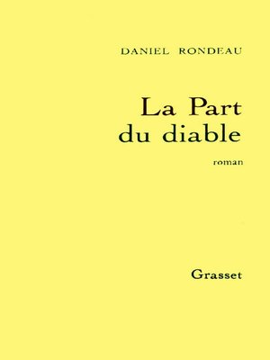 cover image of La part du diable